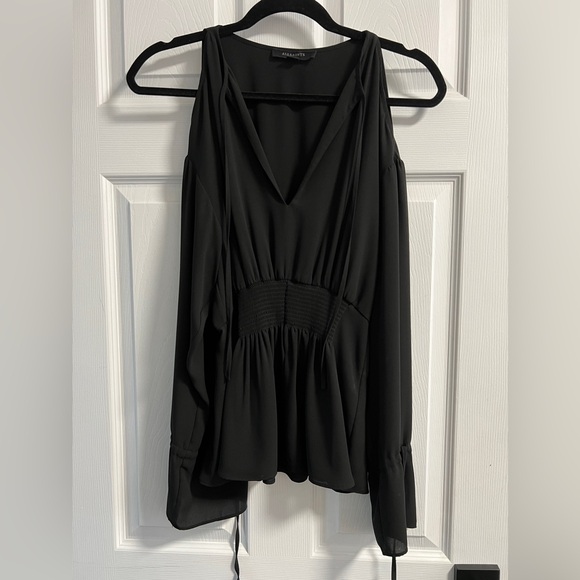 ALLSAINTS Lavete Top - Black - Small - Picture 2 of 5